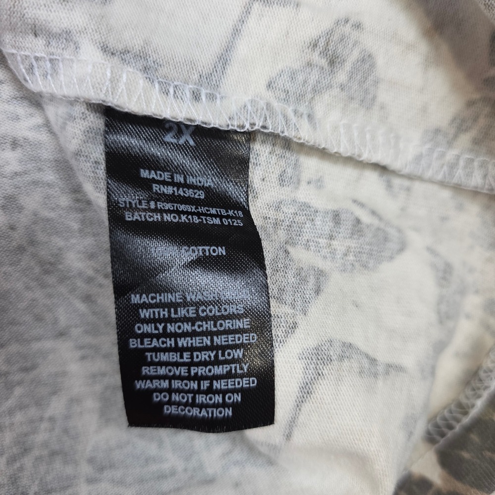 Rock Salt Brooklyn Originals T-Shirt Mens 2X Camo Real Tree Embroidered Logo - Picture 4 of 9